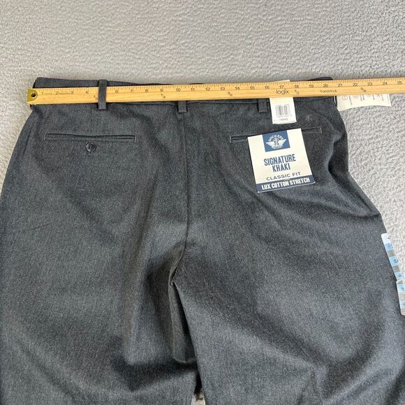 Dockers Signature Khaki Lux Classic Fit Pants Mens 42x32 Flex Comfort Waistband - Picture 12 of 16